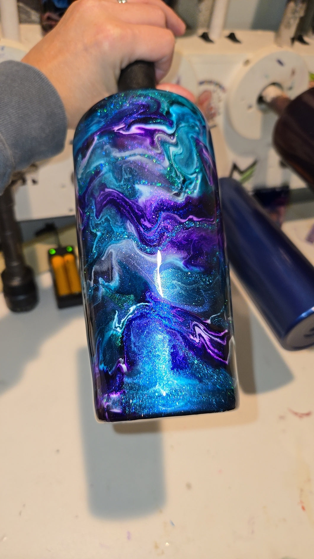 20oz Tumbler - Purple & Teal ink