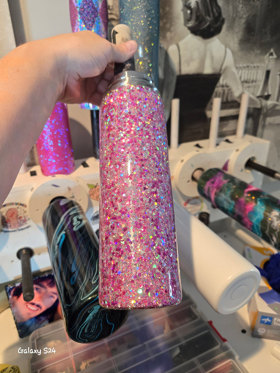 25oz Water Bottle Duo - Shooting Star Glitter Base