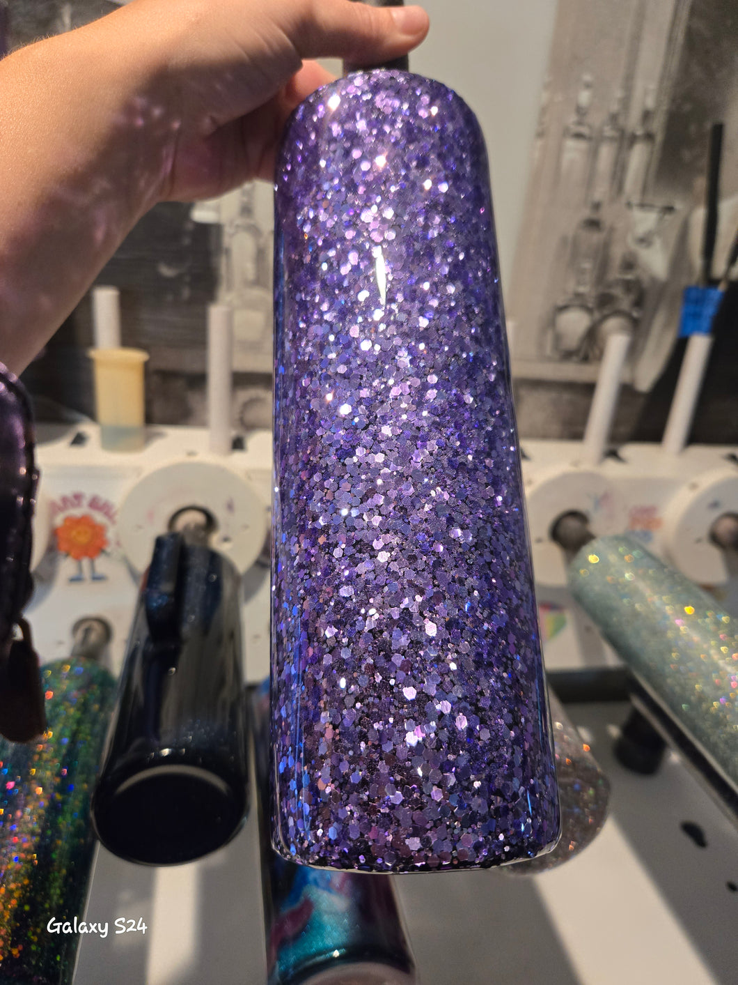 30oz duo - Purple Glitter Base