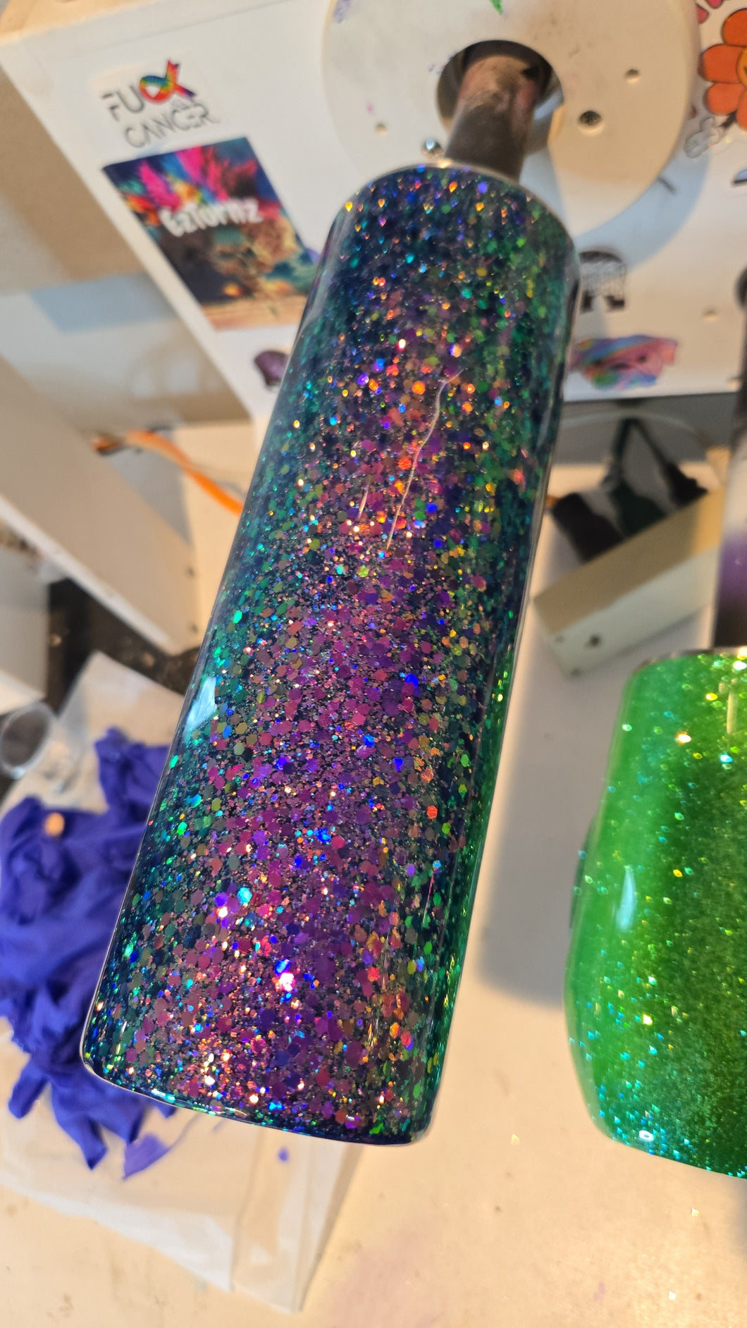 30oz skinny - Glitter base